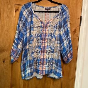 Johnny Was embroidered blouse